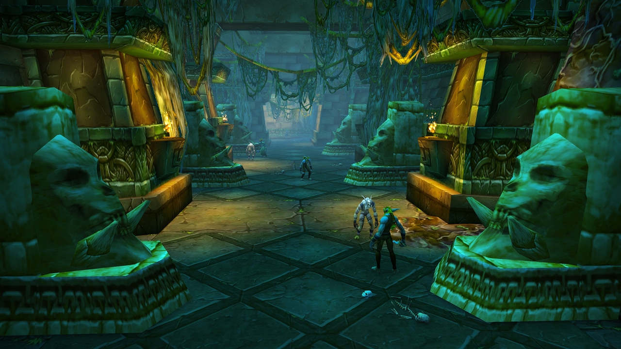 Hallway in the Sunken Temple with Trolls