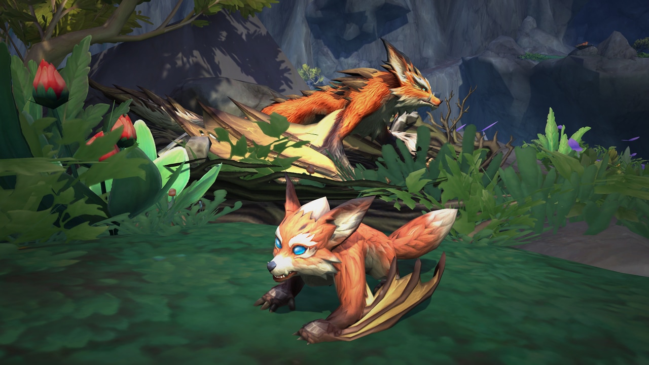 An image of fox like creatures with wings