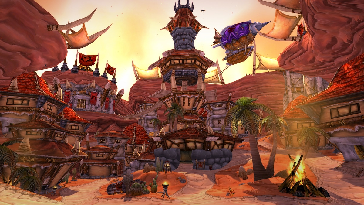 A shot of Ogrimmar just inside the gates