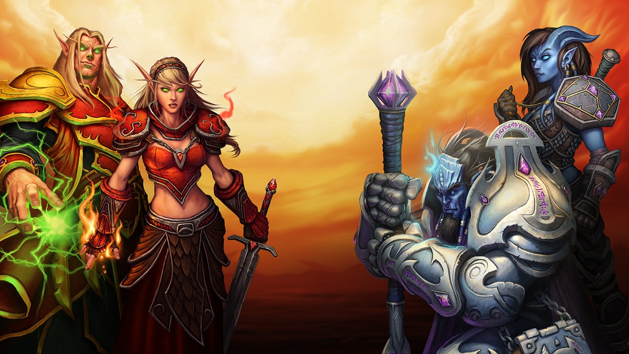 Male and Female Blood Elf and Male and Female Draenei