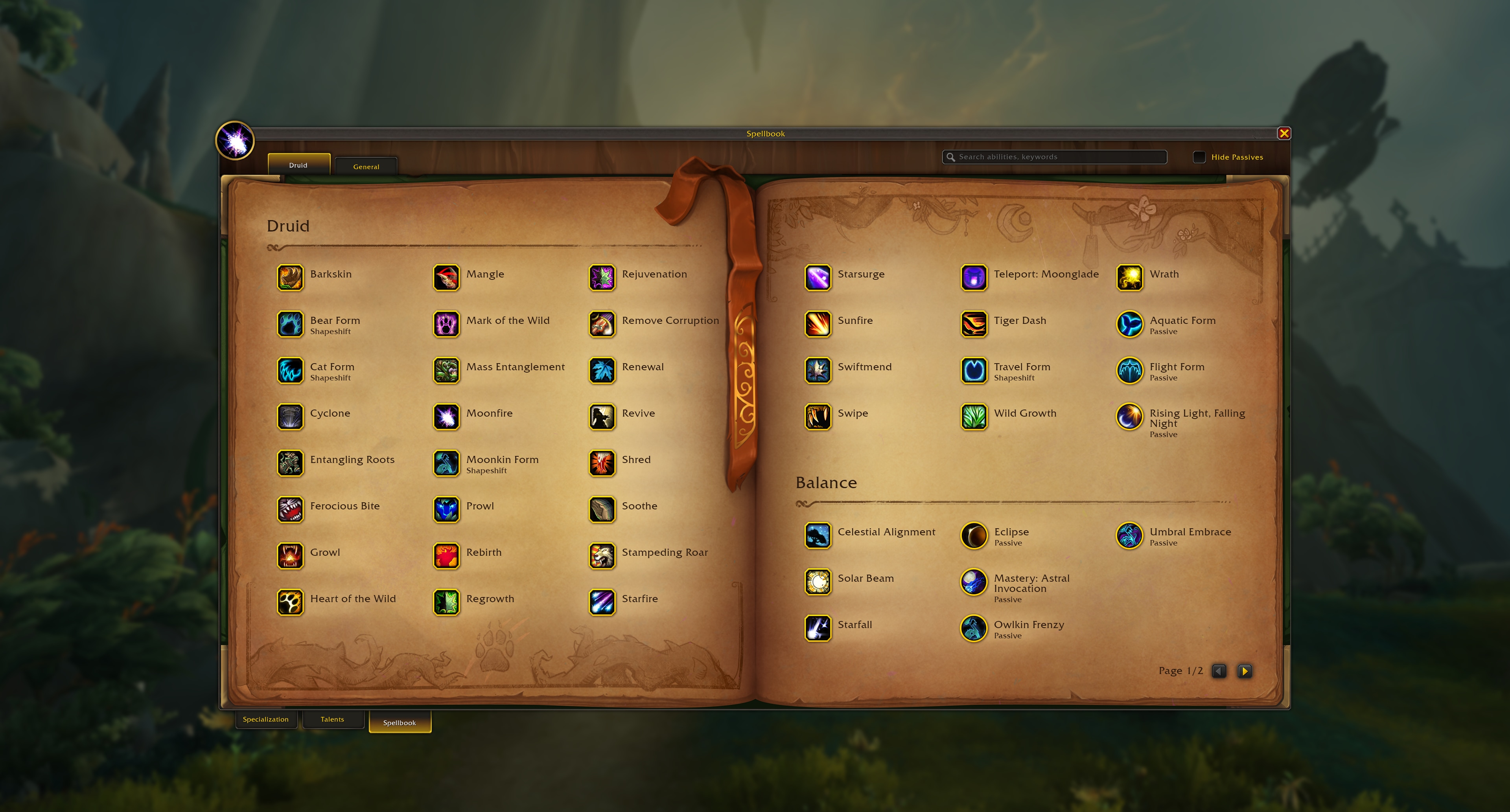 Updated Spellbook User Interface